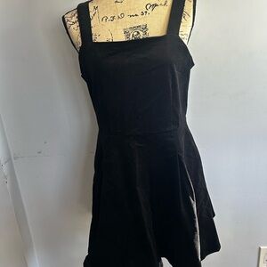 Copper Key Black Ribbed Square Neck Mini Dress‎